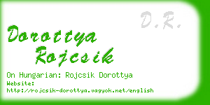 dorottya rojcsik business card